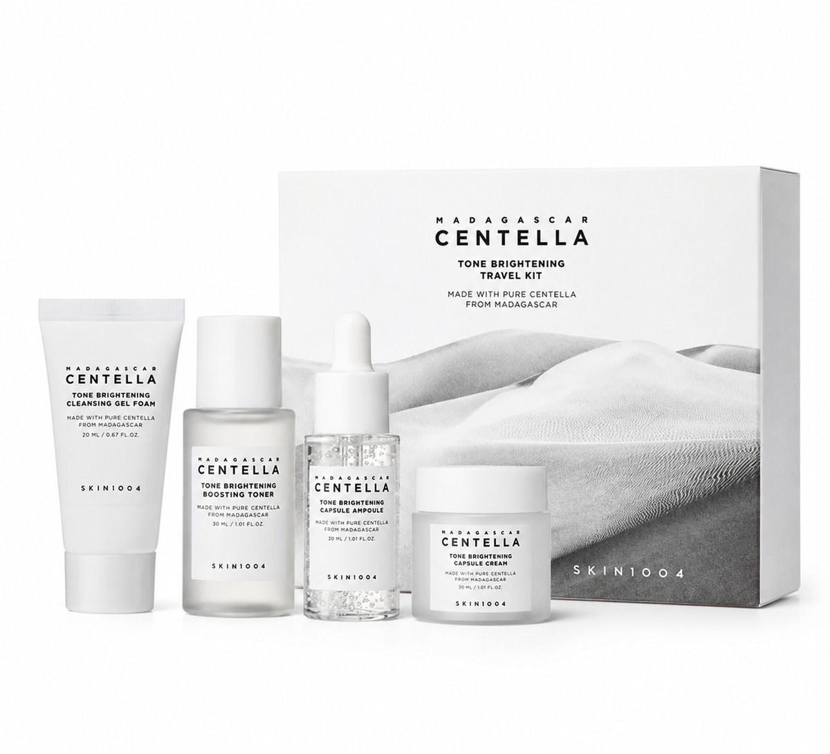 SKIN1004 Madagascar Centella Tone Brightening Travel Kit | Kit Iluminador para Tono Desigual