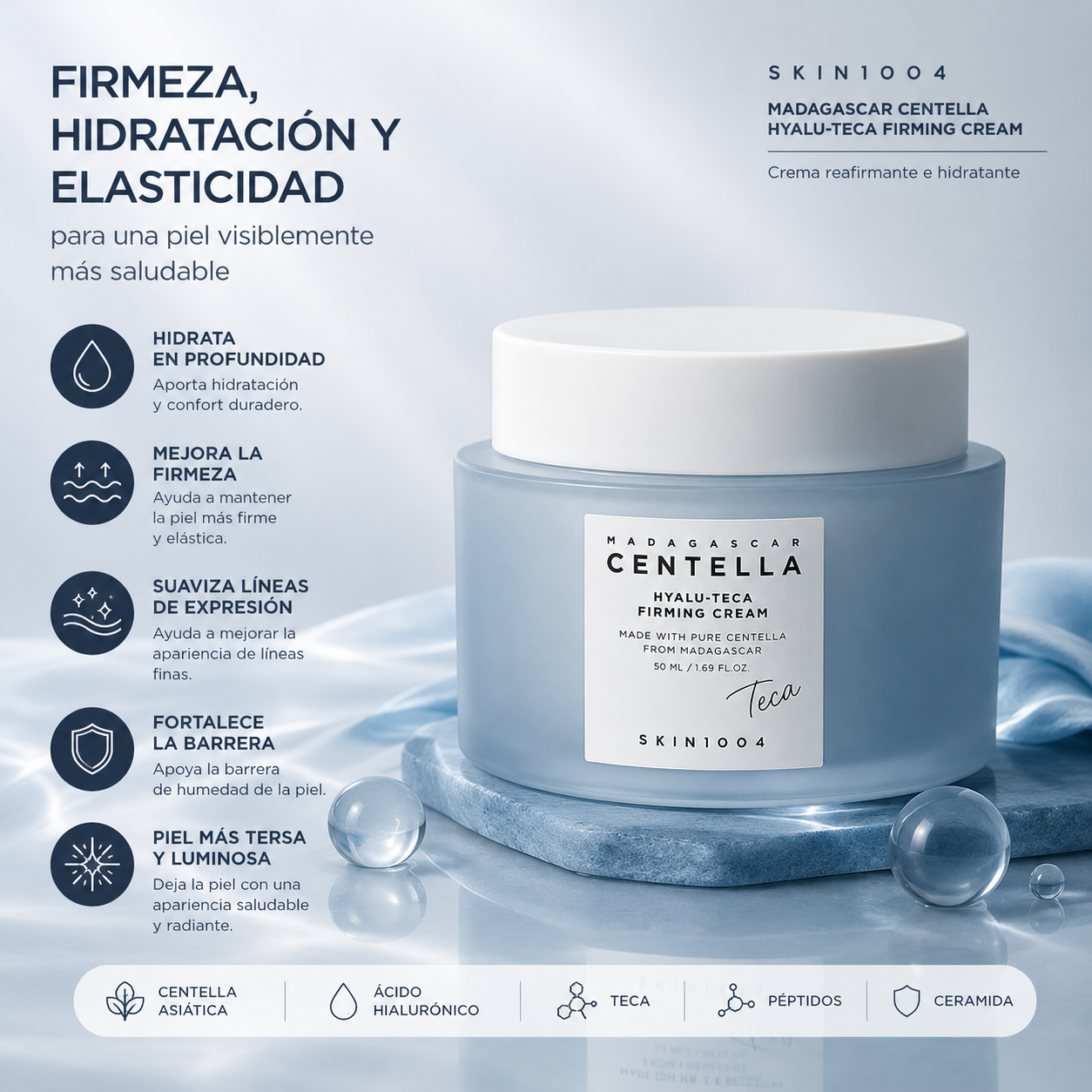 SKIN1004 Madagascar Centella Hyalu-Teca Firming Cream 50ml | Crema Reafirmante