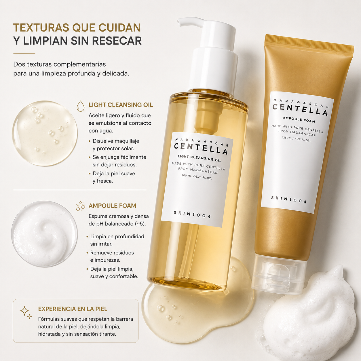 SKIN1004 Madagascar Centella Double Cleansing Duo Set | Doble Limpieza Facial