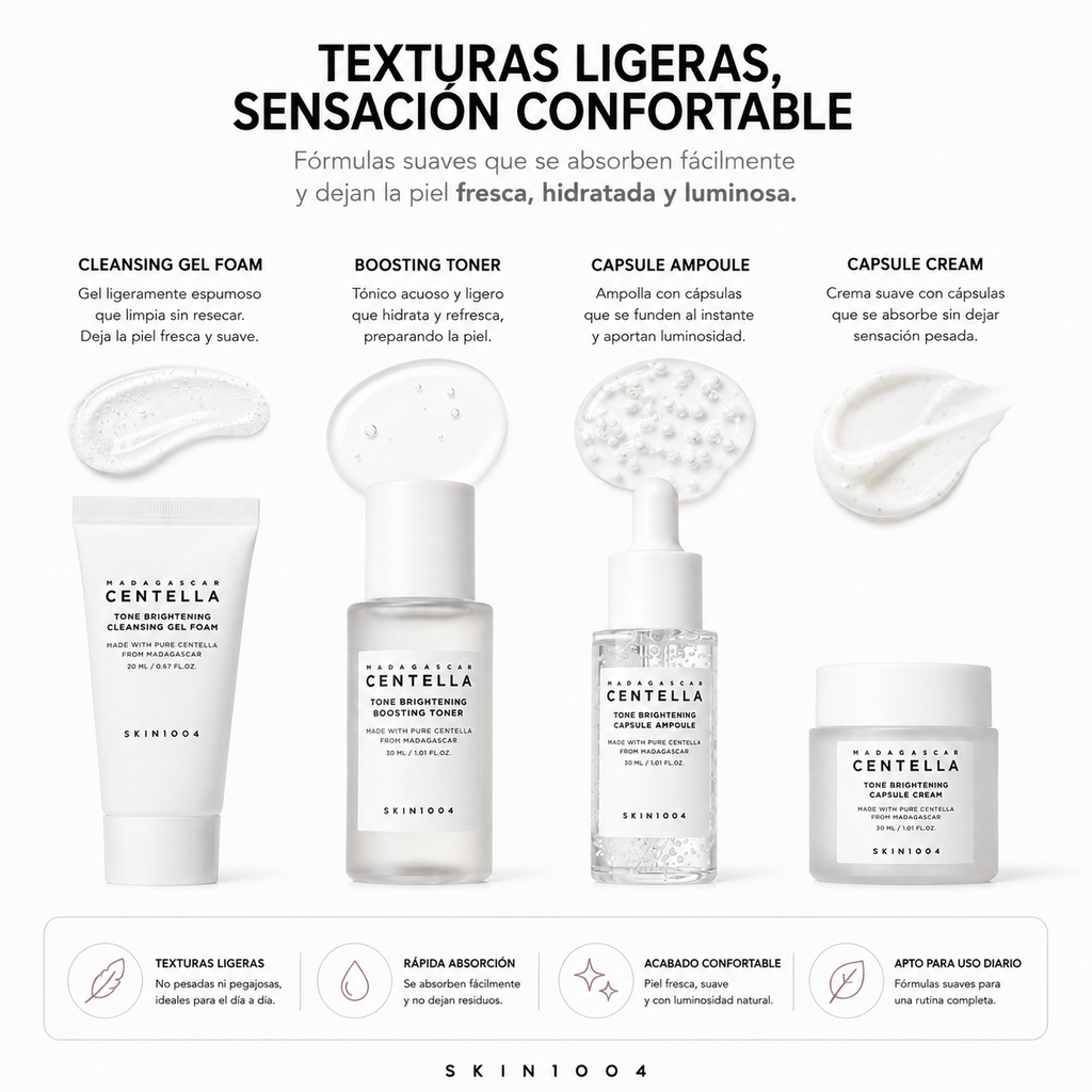 SKIN1004 Madagascar Centella Tone Brightening Travel Kit | Kit Iluminador para Tono Desigual