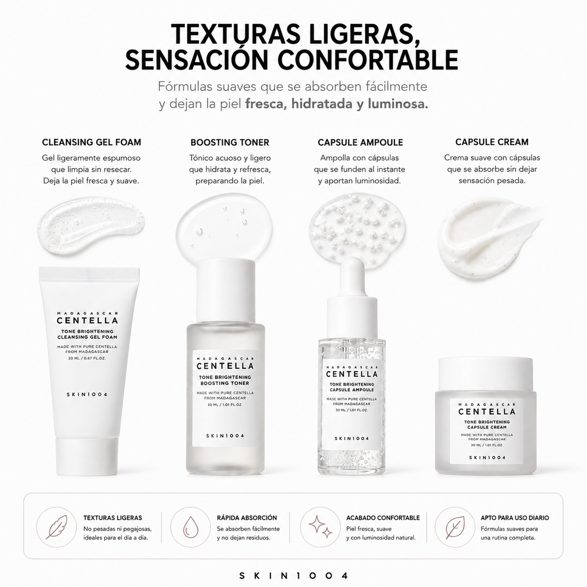 SKIN1004 Madagascar Centella Tone Brightening Travel Kit | Kit Iluminador para Tono Desigual