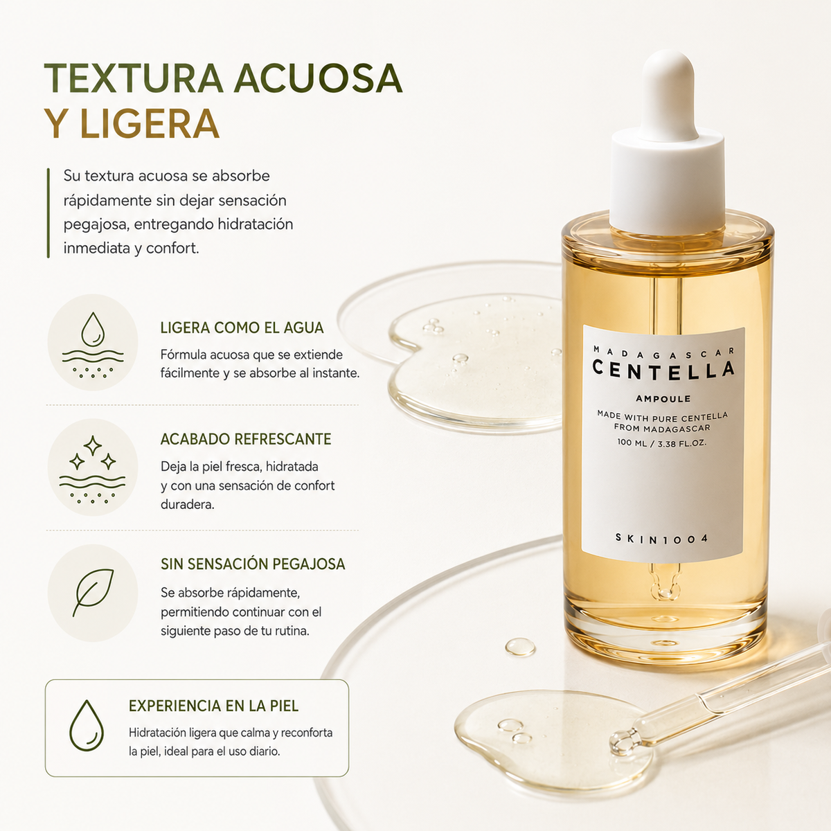 SKIN1004 Madagascar Centella Asiatica 100 Ampoule 100ml | Ampolla Calmante e Hidratante