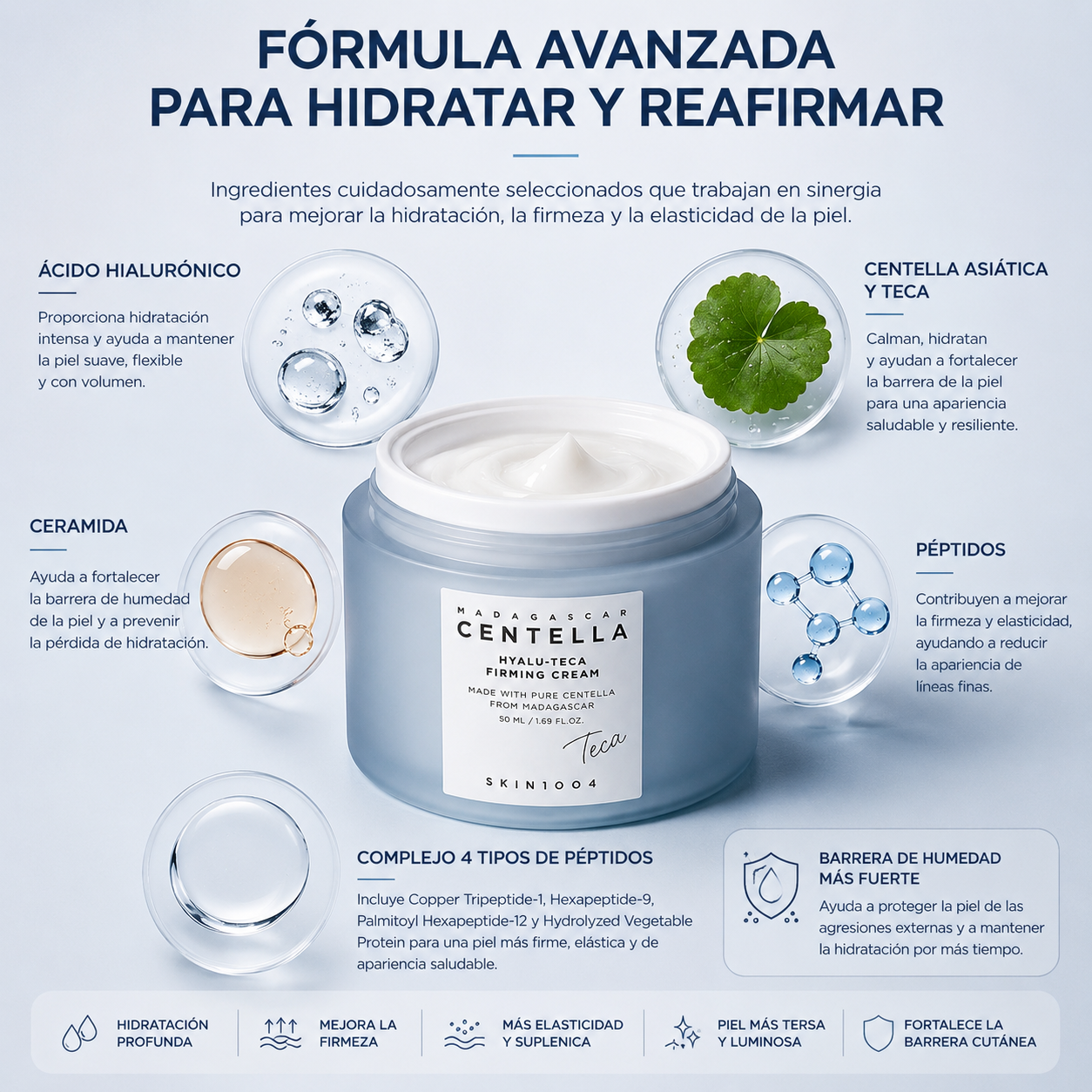 SKIN1004 Madagascar Centella Hyalu-Teca Firming Cream 50ml | Crema Reafirmante