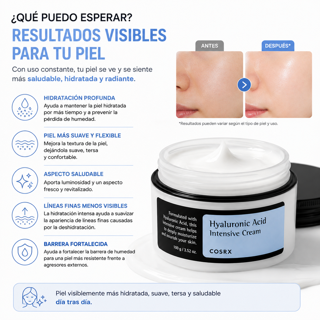 COSRX Hyaluronic Acid Intensive Cream 100g | Crema Hidratante con Ácido Hialurónico