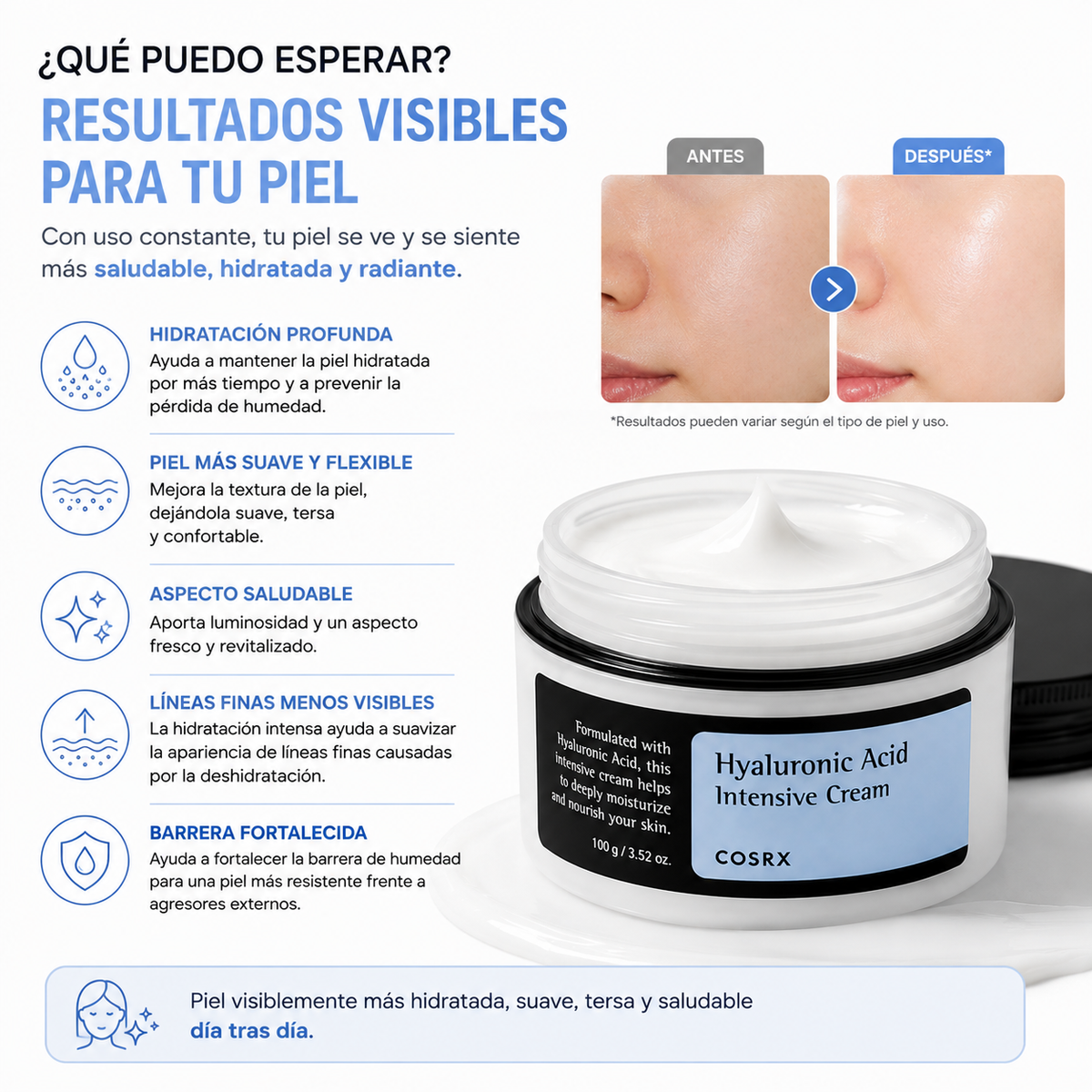 COSRX Hyaluronic Acid Intensive Cream 100g | Crema Hidratante con Ácido Hialurónico