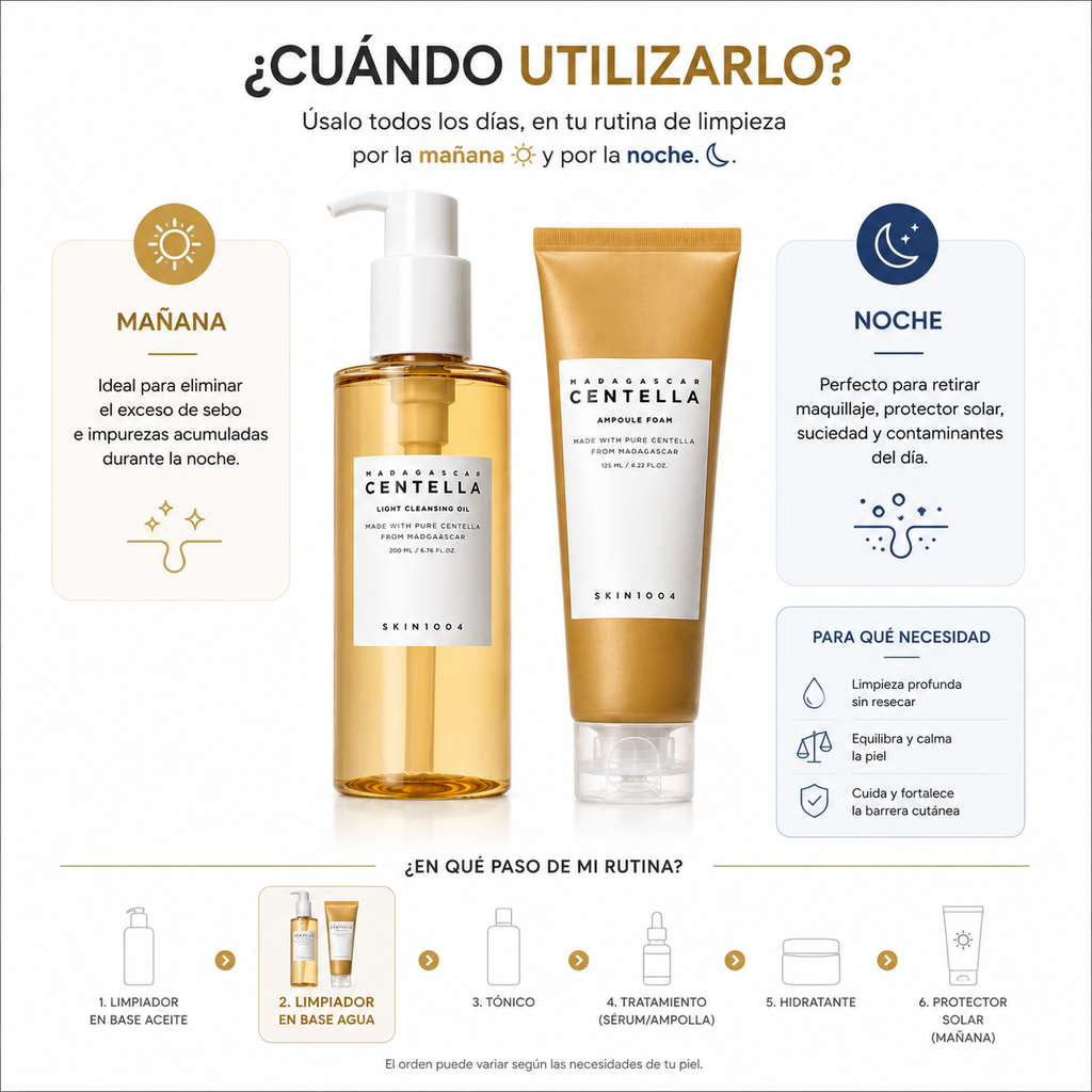 SKIN1004 Madagascar Centella Double Cleansing Duo Set | Doble Limpieza Facial