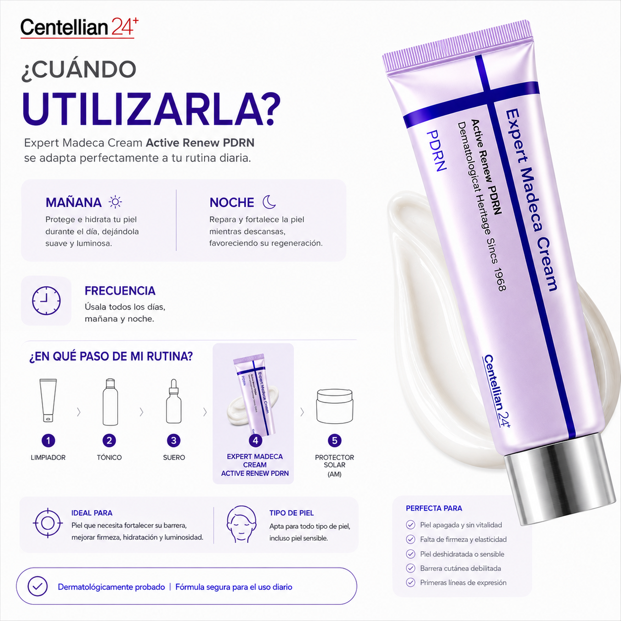 Centellian24 Expert Madeca Cream Active Renew PDRN 50ml | Crema Facial Reparadora