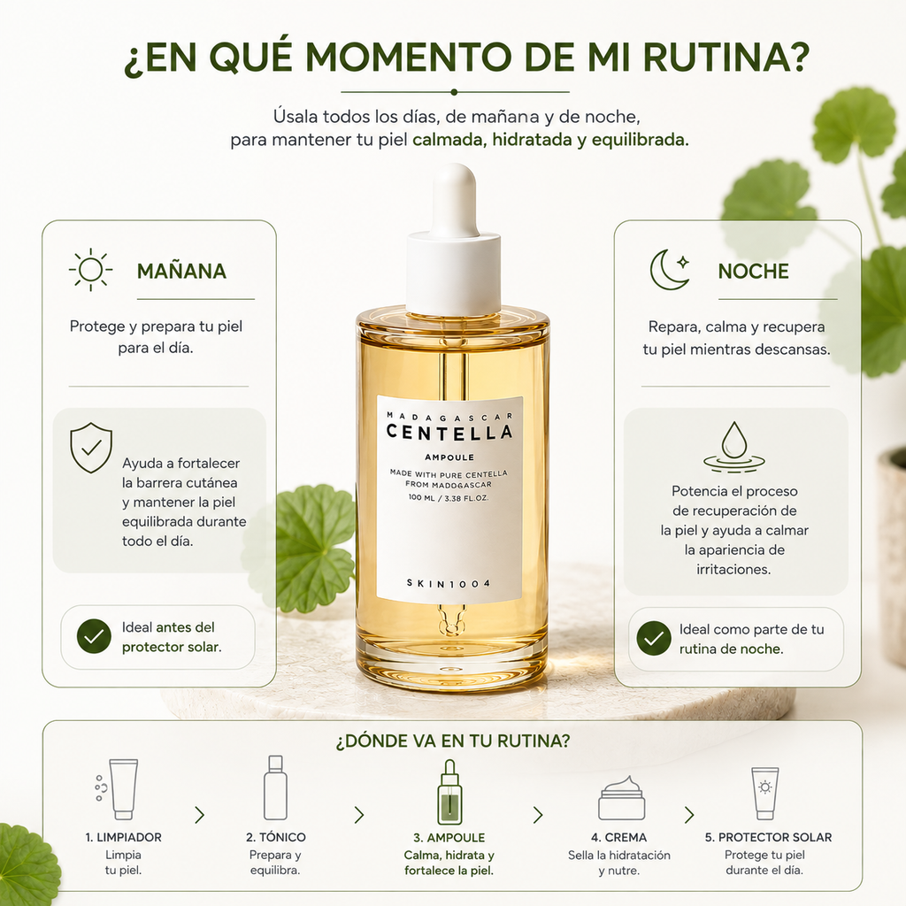 SKIN1004 Madagascar Centella Asiatica 100 Ampoule 100ml | Ampolla Calmante e Hidratante