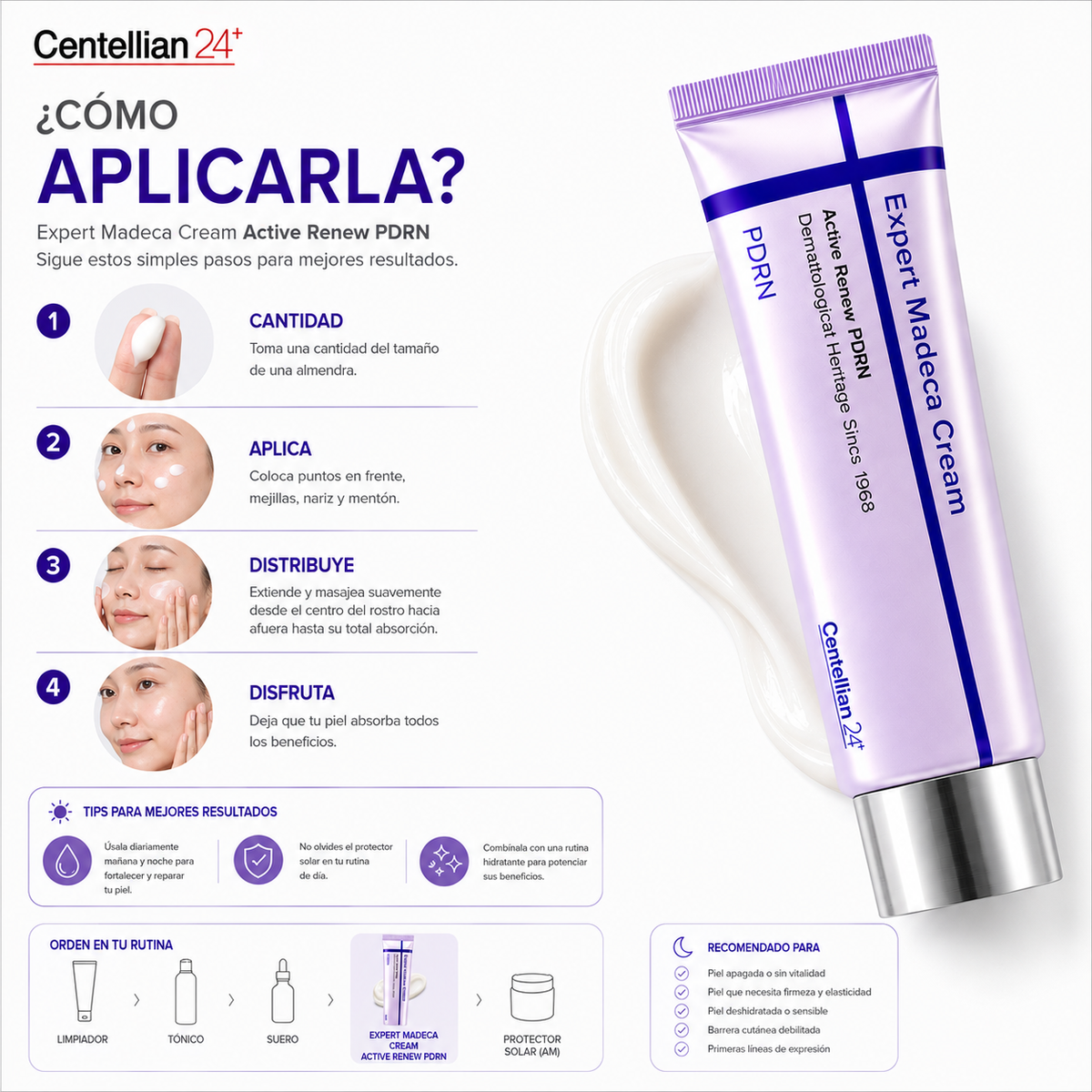 Centellian24 Expert Madeca Cream Active Renew PDRN 50ml | Crema Facial Reparadora