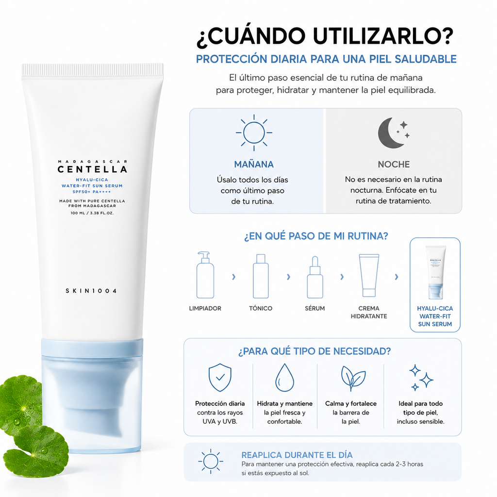 SKIN1004 Madagascar Centella Hyalu-Cica Water-Fit Sun Serum SPF50+ PA++++ Jumbo 100ml