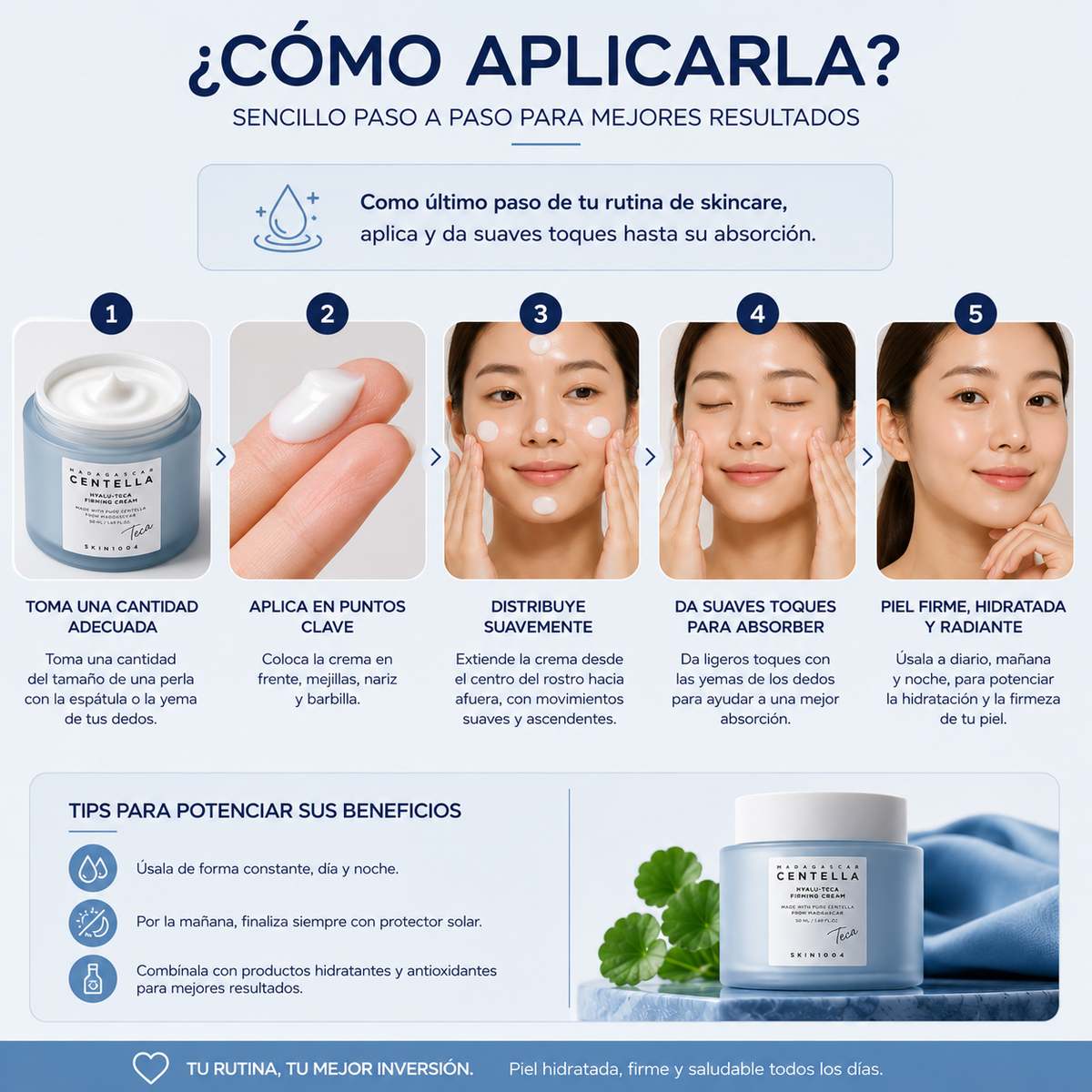 SKIN1004 Madagascar Centella Hyalu-Teca Firming Cream 50ml | Crema Reafirmante