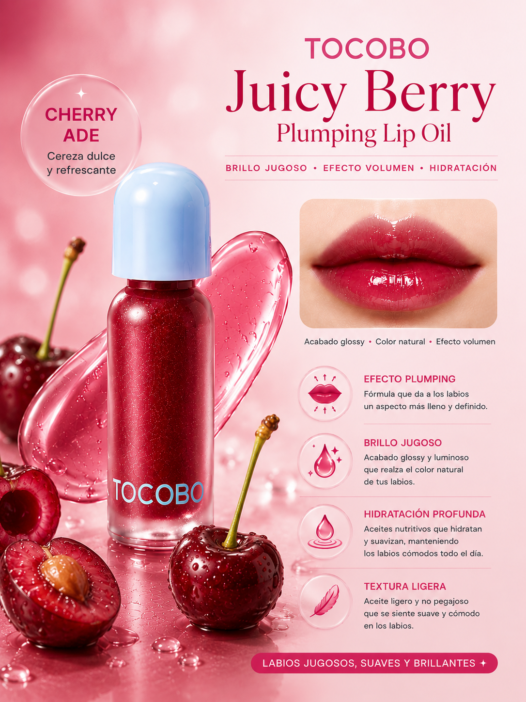 TOCOBO Juicy Berry Plumping Lip Oil